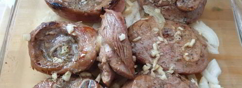 медальоны из голени индейки, маринованные в ягодном соке. Шаг 4