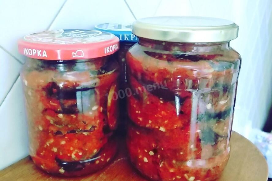 Рецепт огонька из баклажан с болгарским перцем и помидор