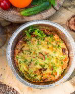 Фриттата с лисичками на гриле