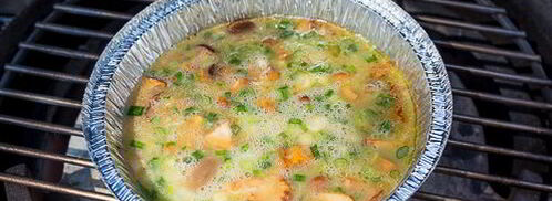 фриттата с лисичками на гриле. Шаг 8