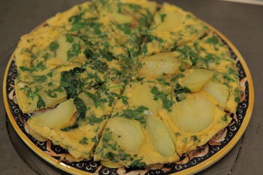 Рецепт испанского омлета со шпинатом