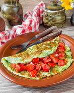 Кабачковый омлет с сыром