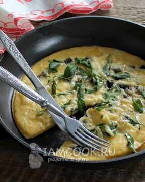 Омлет с грибами и сыром