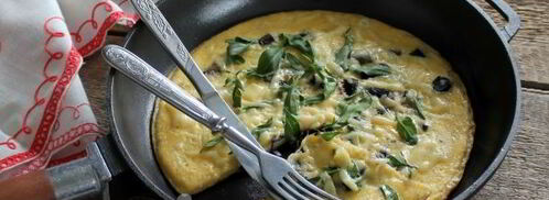 омлет с грибами и сыром. Шаг 10