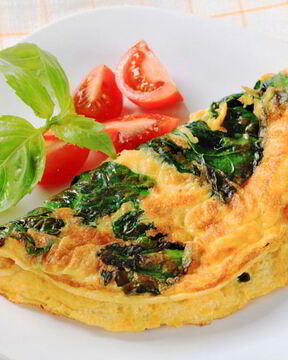 Омлет с капустой