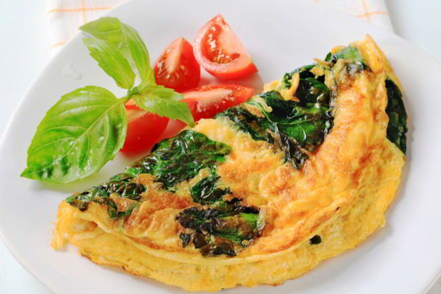 Рецепт омлета с капустой