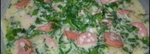 омлет с картошкой, сосисками, зеленью и плавлеными сырками в духовке. Шаг 11