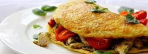 омлет с курицей и помидорами. Шаг 9