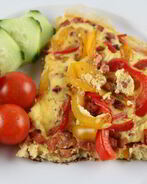 Омлет с ветчиной и сладким перцем