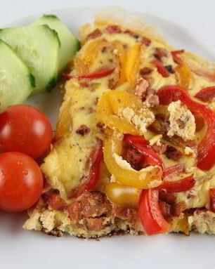 Омлет с ветчиной и сладким перцем