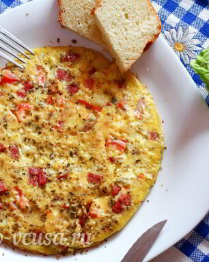 Омлет с ветчиной и сыром