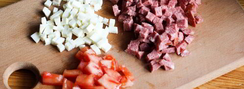 омлет с ветчиной и сыром. Шаг 2