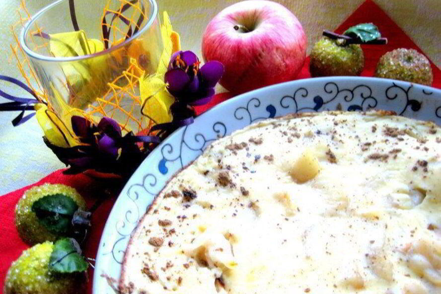 Рецепт сладкого яблочного омлета