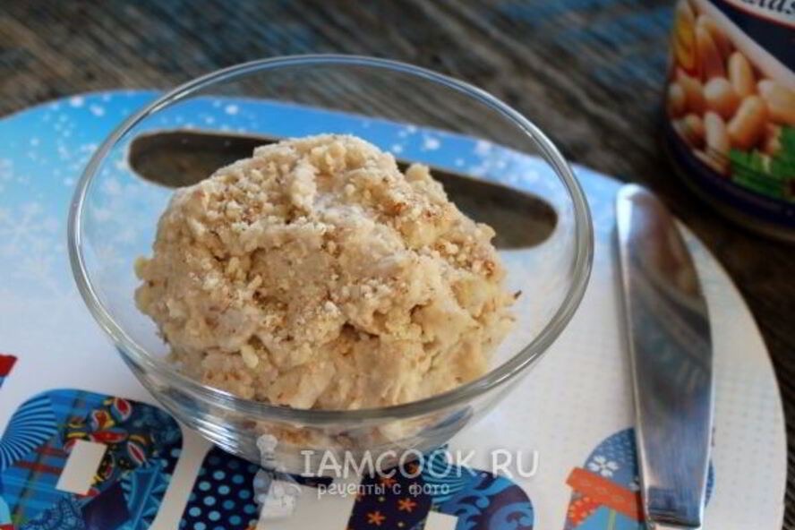 Рецепт паштета из фасоли с миндалем