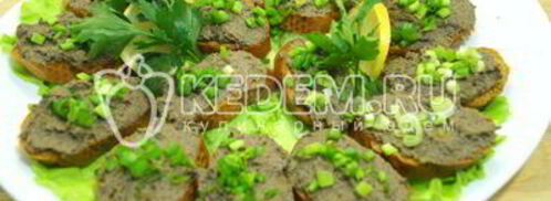 паштет из куриной печени с грибами. Шаг 10