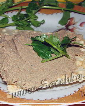 Паштет из куриной печени с сыром
