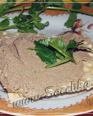 Паштет из куриной печени с сыром