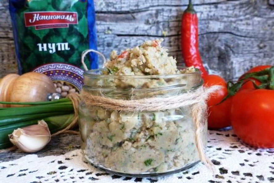 Рецепт паштета из нута с вешенками и грецкими орехами