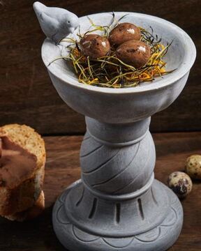 Паштет из перепелки и утиных желудочков конфи