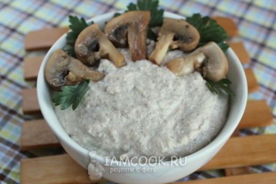 Рецепт паштета из шампиньонов и творога