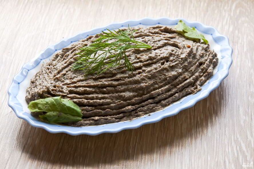 Рецепт печеночного паштета с грибами