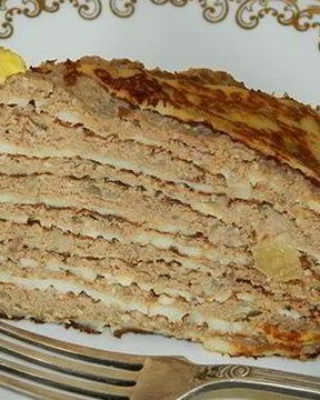 Блинный торт с печенью