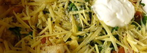 помидоры фаршированные курицей, сыром и гренками. Шаг 4