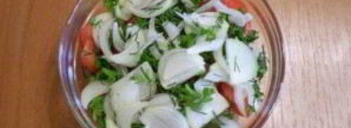 помидоры с луком. Шаг 4