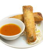 Китайские весенние роллы с грибами и рисом