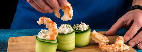 огуречные роллы с креветками. Шаг 6