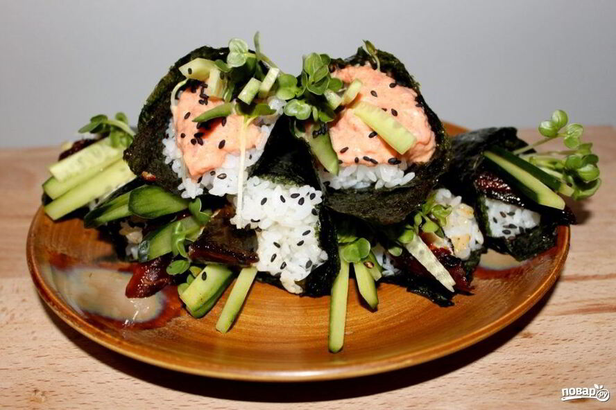 Рецепт ролла с угрем