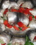 Роллы из кильки с болгарским перцем