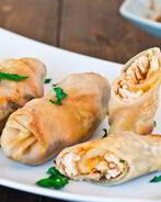 Роллы с индюшкой и грибами