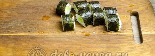 роллы с огурцом каппа маки. Шаг 8