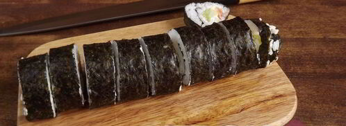 роллы с семгой. Шаг 13