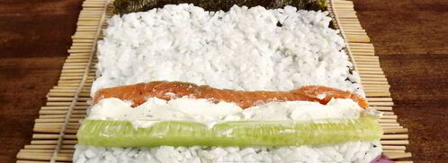 роллы с семгой. Шаг 10