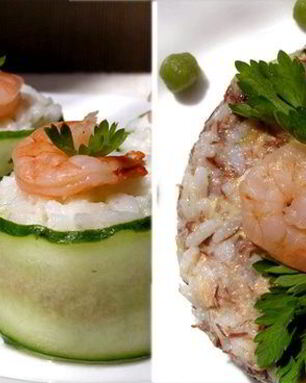 Роллы с тунцом и креветками