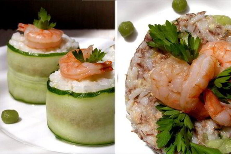 Рецепт роллов с тунцом и креветками