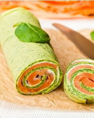 Шпинатные роллы с рыбой