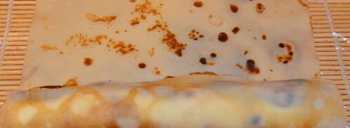 сладкие роллы из блинов. Шаг 3