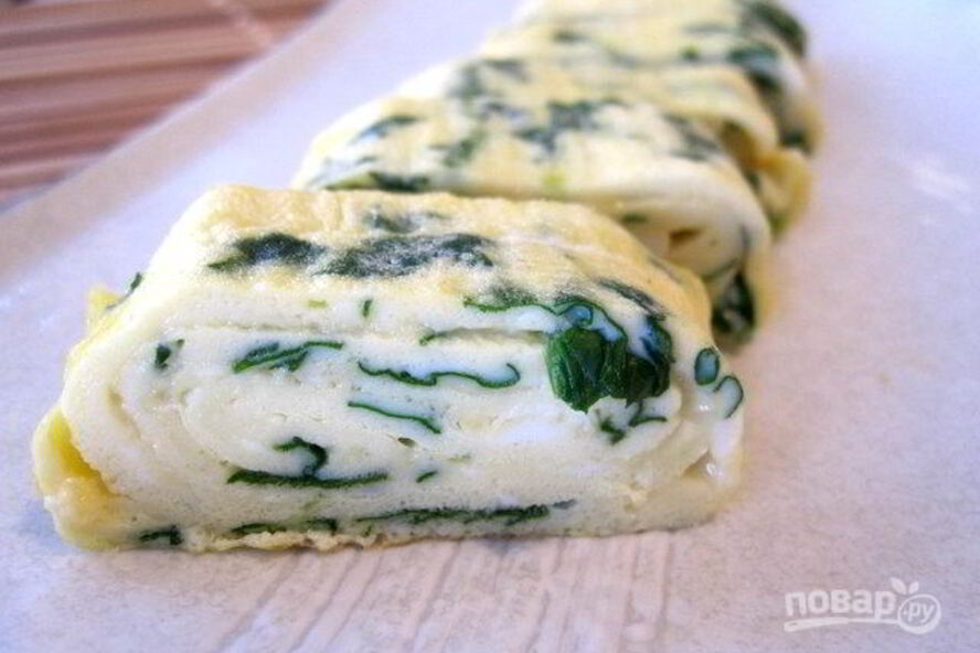 Рецепт яичного ролла на завтрак