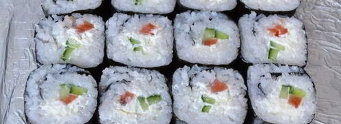 запеченные роллы с лососем. Шаг 14