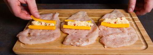 быстрые куриные рулетики в микроволновке samsung. Шаг 5