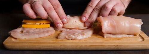 быстрые куриные рулетики в микроволновке samsung. Шаг 6