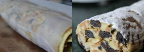 домашний рулет с фруктами. Шаг 6