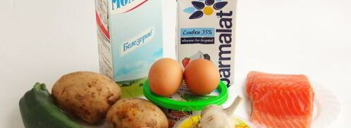 картофельно-кабачковый рулет с форелью. Шаг 3