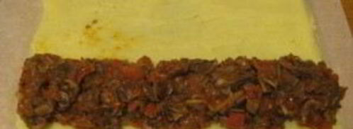 картофельный рулет с овощами. Шаг 8