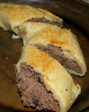 Картофельный рулет с потрохами