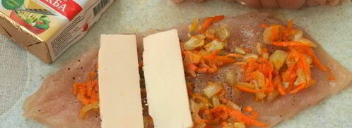 куриные рулетики с плавленым сыром. Шаг 2