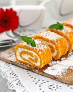 Морковный рулет с сыром маскарпоне